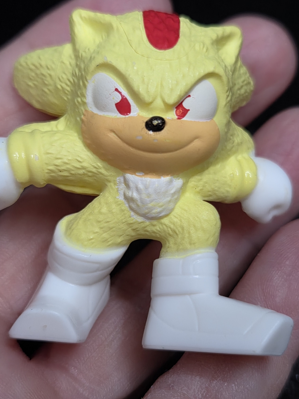 RARE McDonald's 2024 Happy Meal Super Shadow Sonic (Yellow, White Boots) 2" Toy